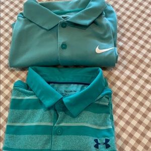 Lot of 2 polo shirts. Nike and Under Armour.